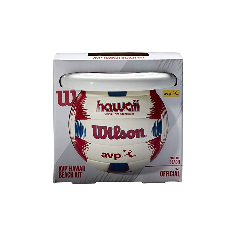 Pelle Composita Pallone da Pallavolo e Frisbee AVP HAWAII SUMMER KIT Set Estivo Per la Spiaggia Multicolori Wilson WTH80219KIT 